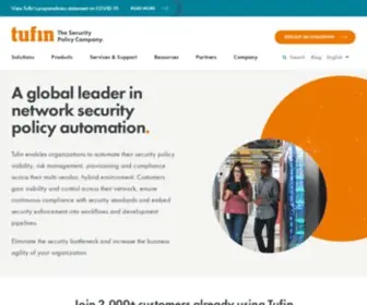 Tufin.com(Firewall Management & Network Security Policy Software) Screenshot