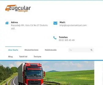 Tugcularnakliyat.com(İstanbul Şehirler Arası Nakliyat) Screenshot