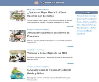 Tugimnasiacerebral.com(Tu Gimnasia Cerebral y Brain Gym) Screenshot