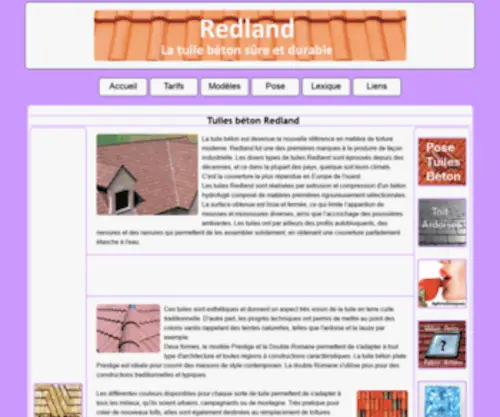 Tuile-Redland.com(Tuiles Redland Accueil) Screenshot