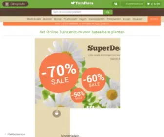 Tuinflora.nl(Online Tuincentrum alle kamerplanten tuinplanten bomen en struiken) Screenshot
