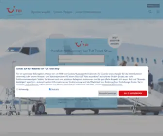 Tuiticketshop.de(Willkommen bei TUI Ticket Shop) Screenshot