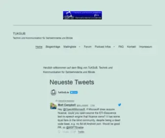 Tuksub.de(Technik und Kommunikation für Sehbehinderte und Blinde) Screenshot