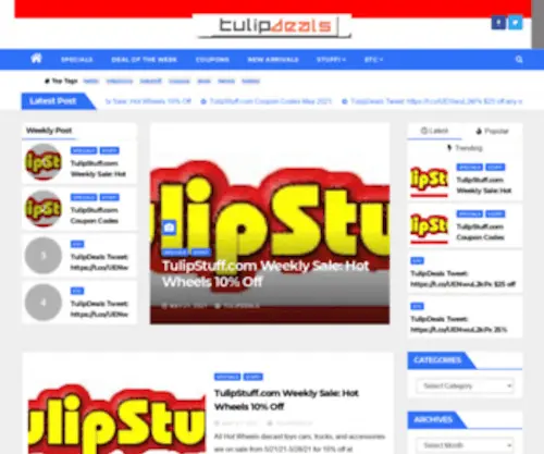 Tulipstores.com(TulipDeals Bargains and Deals Shopping Blog) Screenshot