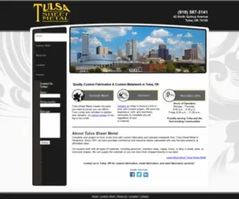 Tulsasheetmetal.com(Custom Fabrication) Screenshot