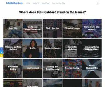 Tulsigabbard.org(Stand with Tulsi) Screenshot