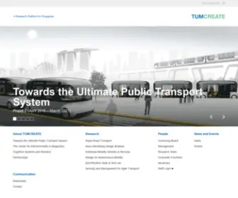 Tum-Create.edu.sg(The Mission of TUMCREATE) Screenshot