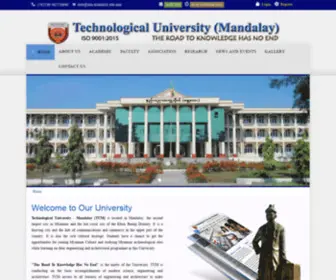 Tum-Mandalay.edu.mm(Technological University (Mandalay)) Screenshot