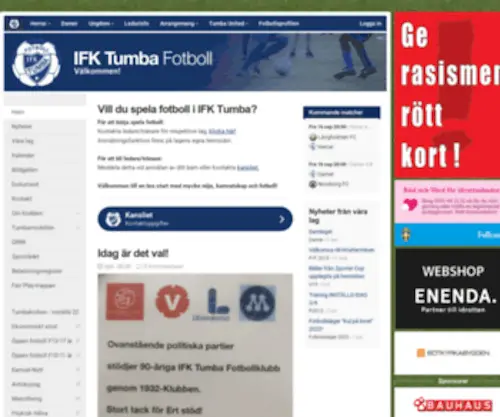 Tumbafotboll.nu(IFK Tumba FK) Screenshot