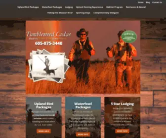 Tumbleweedlodge.com(Premier Pheasant Hunting in Central South Dakota) Screenshot