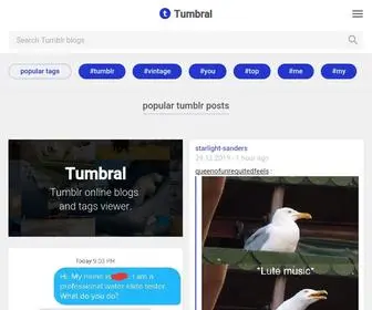 Tumbral.com(Tumblr online blogs and tags viewer) Screenshot