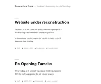 Tumekecyclespace.org.nz(Tumeke Cycle Space) Screenshot