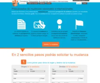 Tumudanza.com(Presupuestos de mudanzas nacionales e internacionales) Screenshot