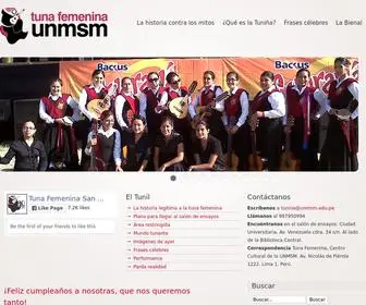 Tunafemenina.com(Tuna Femenina UNMSM) Screenshot