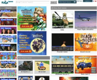 Tunagames.com(Tuna games) Screenshot