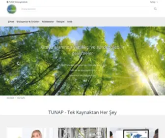 Tunap.com.tr(Kimya alanında yenilikler ve sistem çözümleri) Screenshot