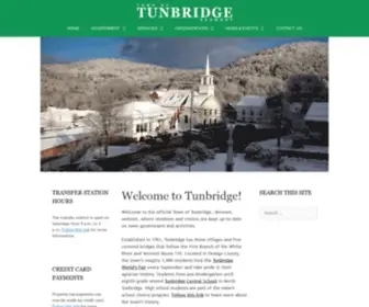 Tunbridgevt.org(Town of Tunbridge) Screenshot