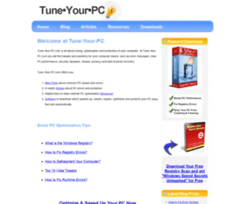 Tune-Your-PC.com(Tune Your PC) Screenshot