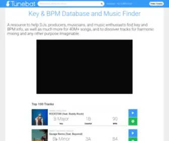 Tunebat.com(Key & BPM of any song) Screenshot