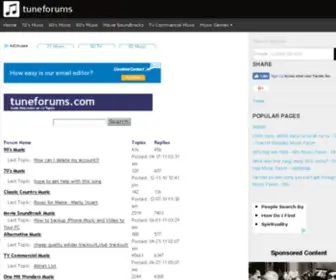 Tuneforums.com(Music Forums) Screenshot