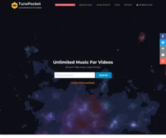 Tunepocket.com(Royalty Free Music Subscription (Save Up To 50%)) Screenshot