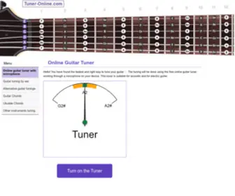 Tuner-Online.com(Online Guitar Tuner with Microphone) Screenshot