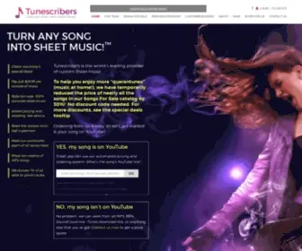 Tunescribers.com(World's Finest Music Transcription Service) Screenshot