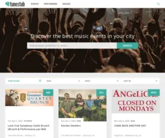 Tunestub.com(Discover the best music events in your city) Screenshot