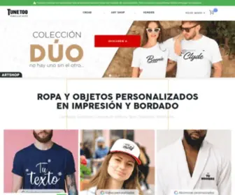 Tunetoo.es(Impresión de camisetas & customización de ropa en bordado e impresión) Screenshot