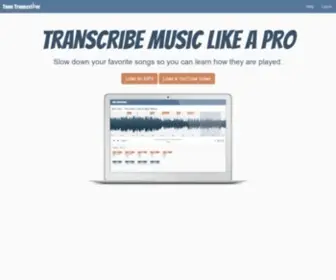 Tunetranscriber.com(Transcribe Music Online) Screenshot