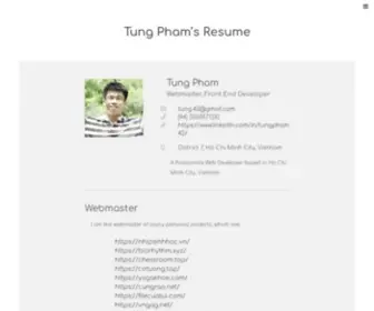 Tungpham42.info(Tung Pham's Resume) Screenshot
