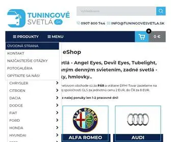 Tuningovesvetla.sk(Predné) Screenshot