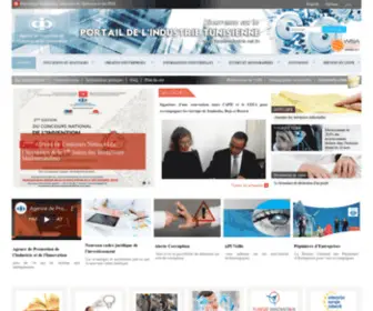 Tunisieindustrie.nat.tn(Portail de l'industrie Tunisienne) Screenshot