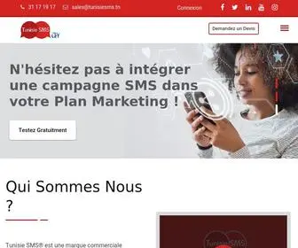 Tunisiesms.tn(La Plateforme n°1 d'envoi de SMS marketing en Tunisie) Screenshot
