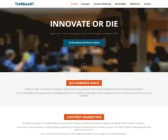 Tunismart.com(TUNISMART est une agence de webmarketing spécialiste des réseaux en Tunisie et en France) Screenshot