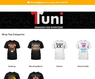 Tunitee.com(Shop for printed t) Screenshot