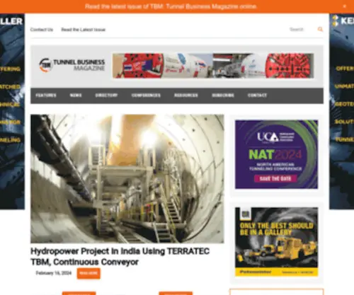 Tunnelingonline.com(Tunnel Business Magazine) Screenshot