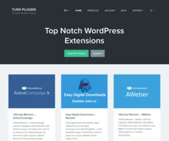 Tunsplugins.com(Top Notch WordPress Extensions) Screenshot