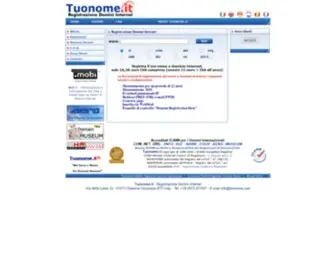 Tuonome.com(Registrazione Domini Internet by Tuonome) Screenshot