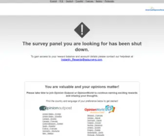 Tuopinionlatina.com(This survey panel has been shutdown) Screenshot