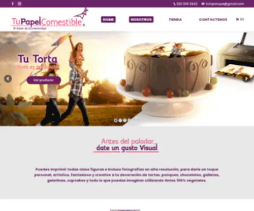 Tupapelcomestible.com(Tu Papel Comestible) Screenshot