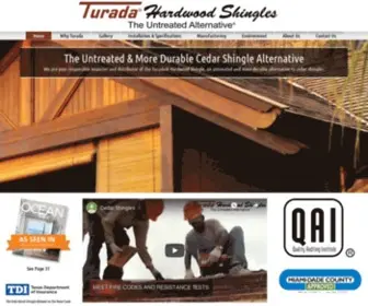 Turadashingles.com(Turada Hardwood Shingles for Roofing) Screenshot