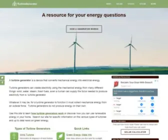 Turbinegenerator.org(Everything you need to know about turbine generators) Screenshot