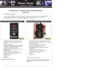 Turbo-Tuner.com(The Turbo Tuner by Sonic Research) Screenshot