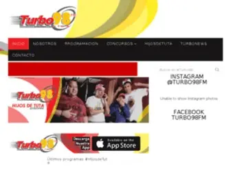 Turbo98.com(Turbo 98 FM Santiago) Screenshot