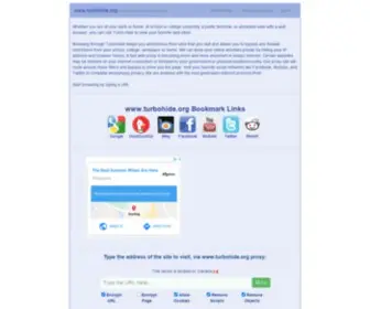 Turbohide.org(Free USA Anonymous Web Proxy) Screenshot