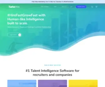 Turbohire.co(Everything Talent Say hello to intelligent recruiting which) Screenshot