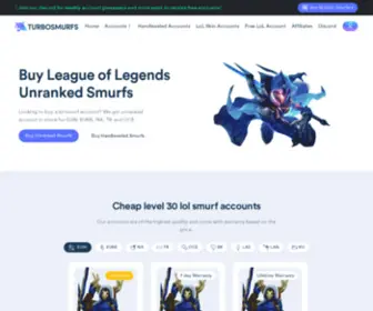 Turbosmurfs.gg(Buy League of Legends LoL Smurf accounts) Screenshot