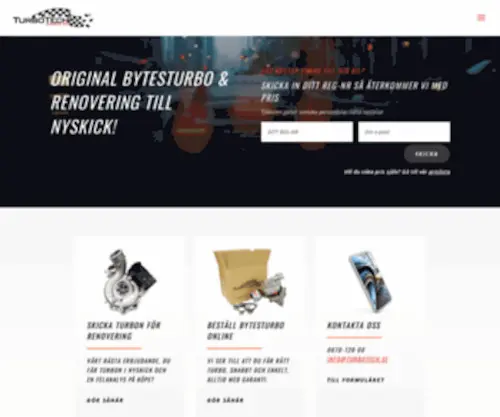 Turbotech.se(Bytesturbo, Renovering av turbo) Screenshot
