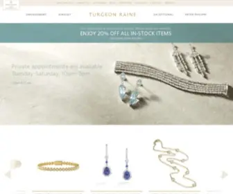 Turgeonraine.com(A luxury jeweler) Screenshot